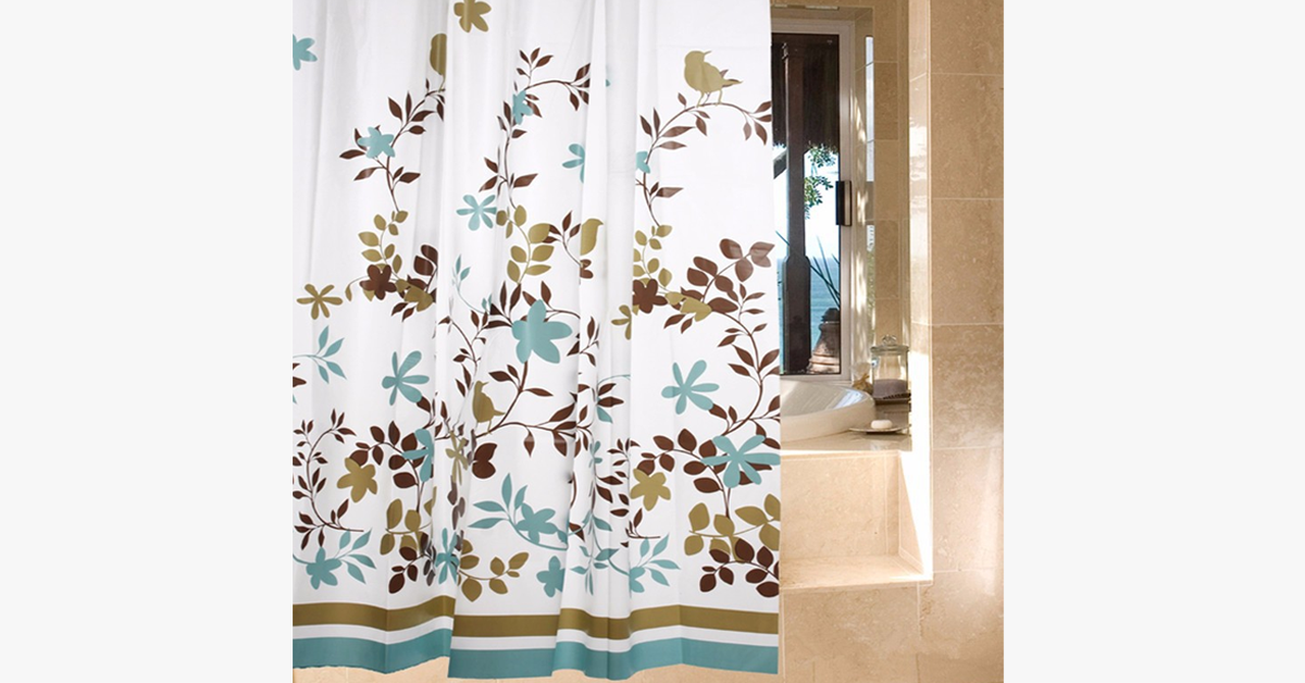 Waterproof Shower Curtain - Bird Design