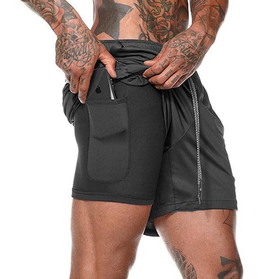 Men's 2 in 1 Fitness Running Shorts