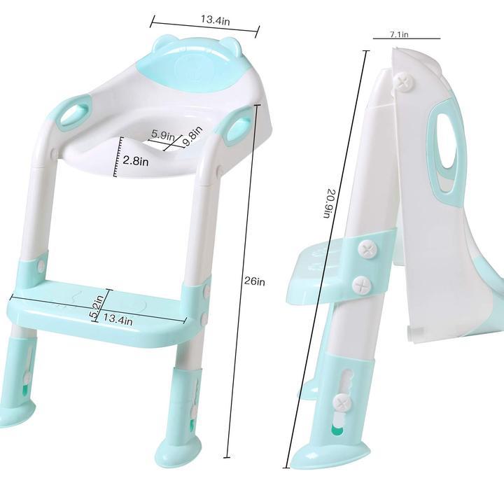 Potty Toilet Seat with Step Stool Ladder for All Stages Kids Ages 1-7