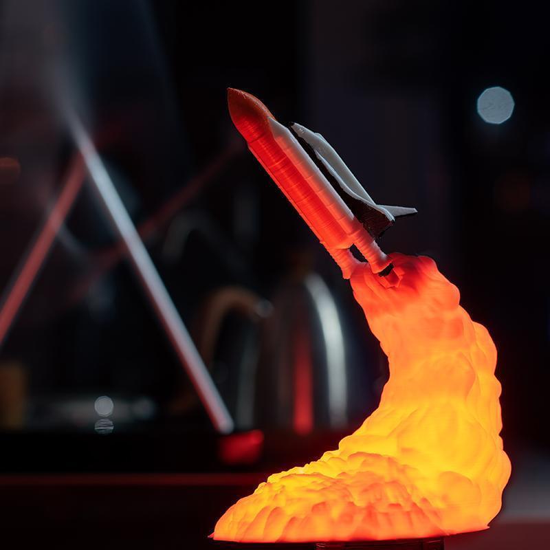 3D Printed Rocket Lamp
