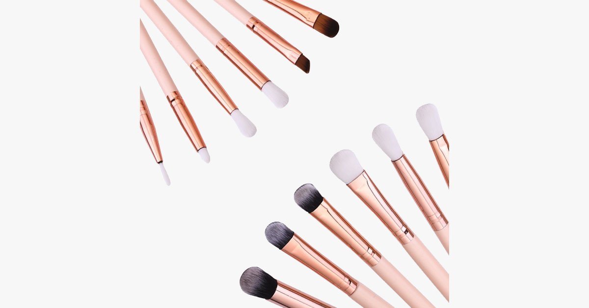 Rose Gold Perfect Eye Shadow Blending Brush Set