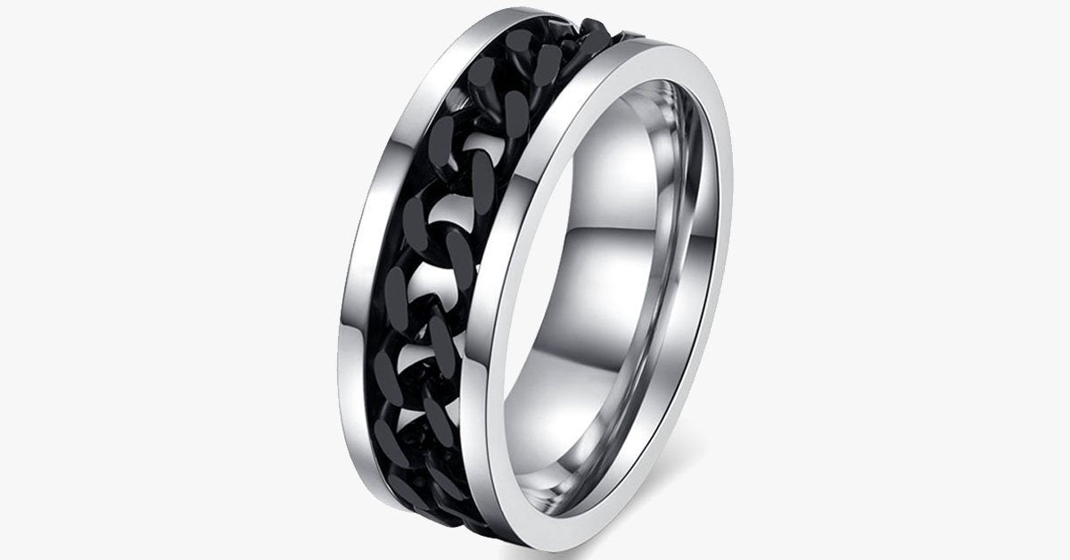 Stainless Steel Men's Chain Ring