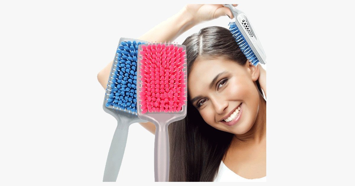 Easy Dry Hair Brush - Cushion Technology - 2-in-1 Detangle and Dry Your Hair!