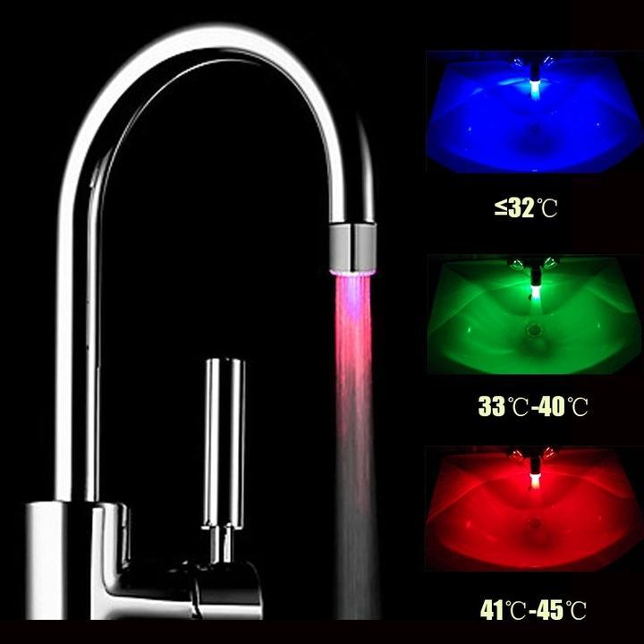 LED Colorful Glow Faucet Light 4 Pack