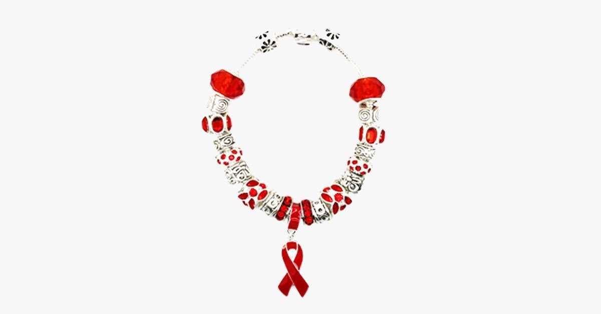 Red Ribbon Awareness Bracelet
