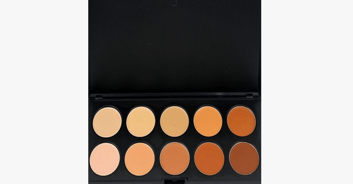 10 Color Concealer Palette - Magically Conceals all Your Blemishes and Dark Circles to Give You That Flawless Look!