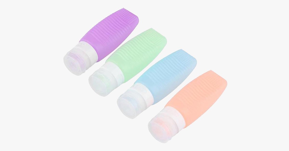 Brush Cleaner & Travel Bottle - Made From Silicone - Refillable, 48 ml