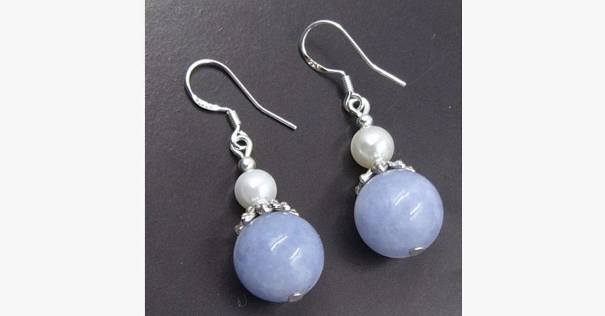 Aquamarine Pearl Drop Earring