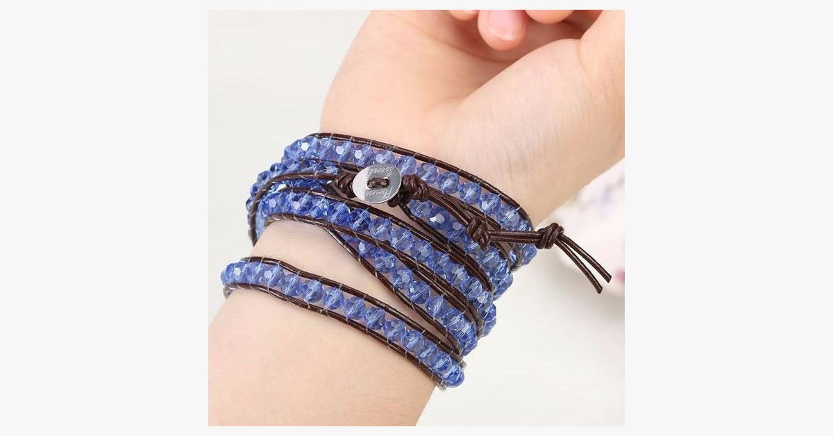 Blue Thunder Wrap Bracelet