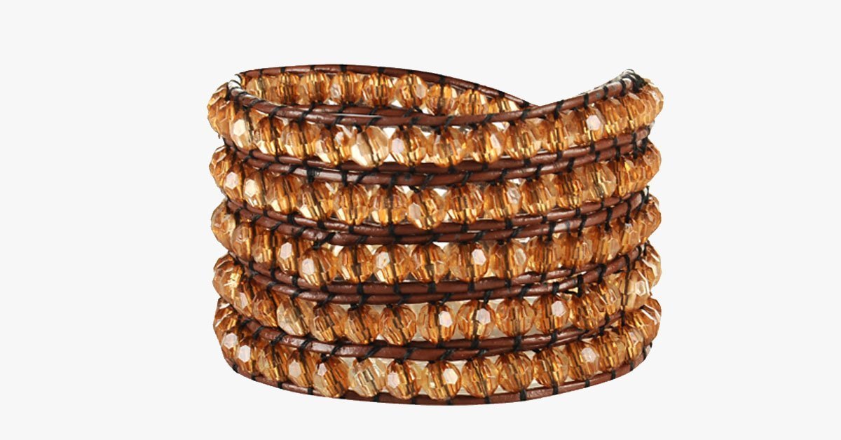 Golden Crystal Wrap Bracelet