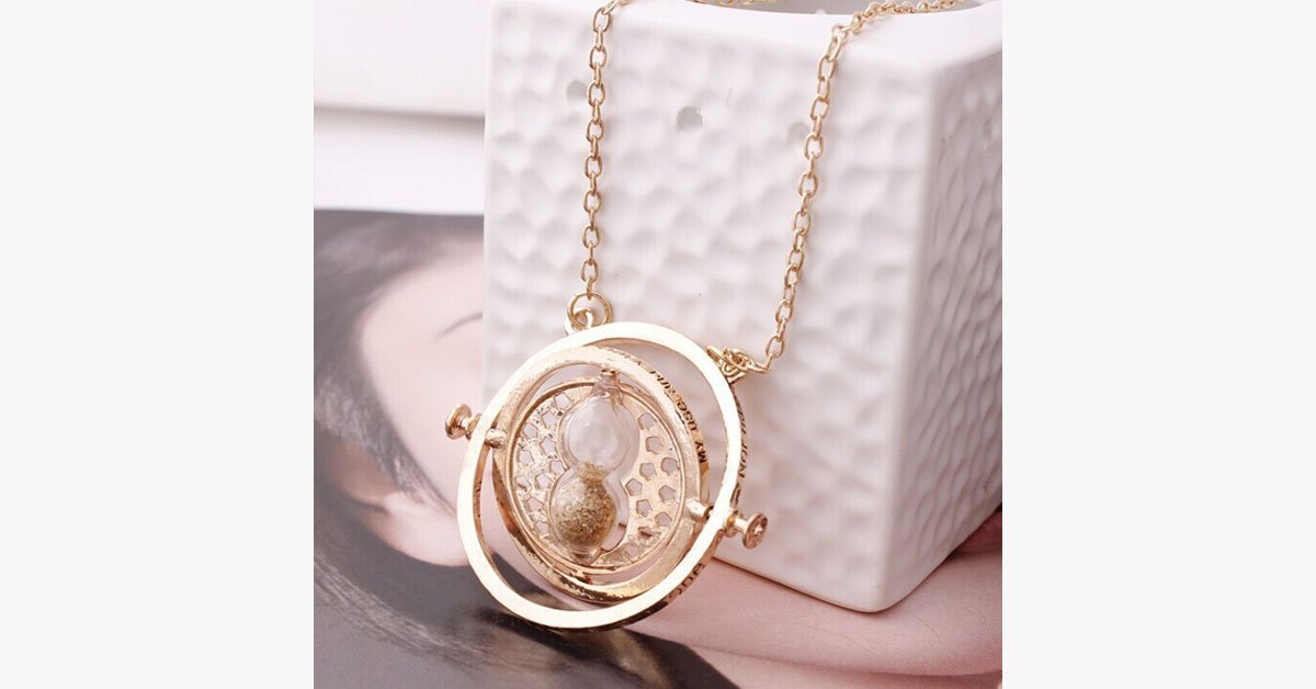 Rotating Time Turner Necklace- Escape Into The Magical World Of Harry Potter!