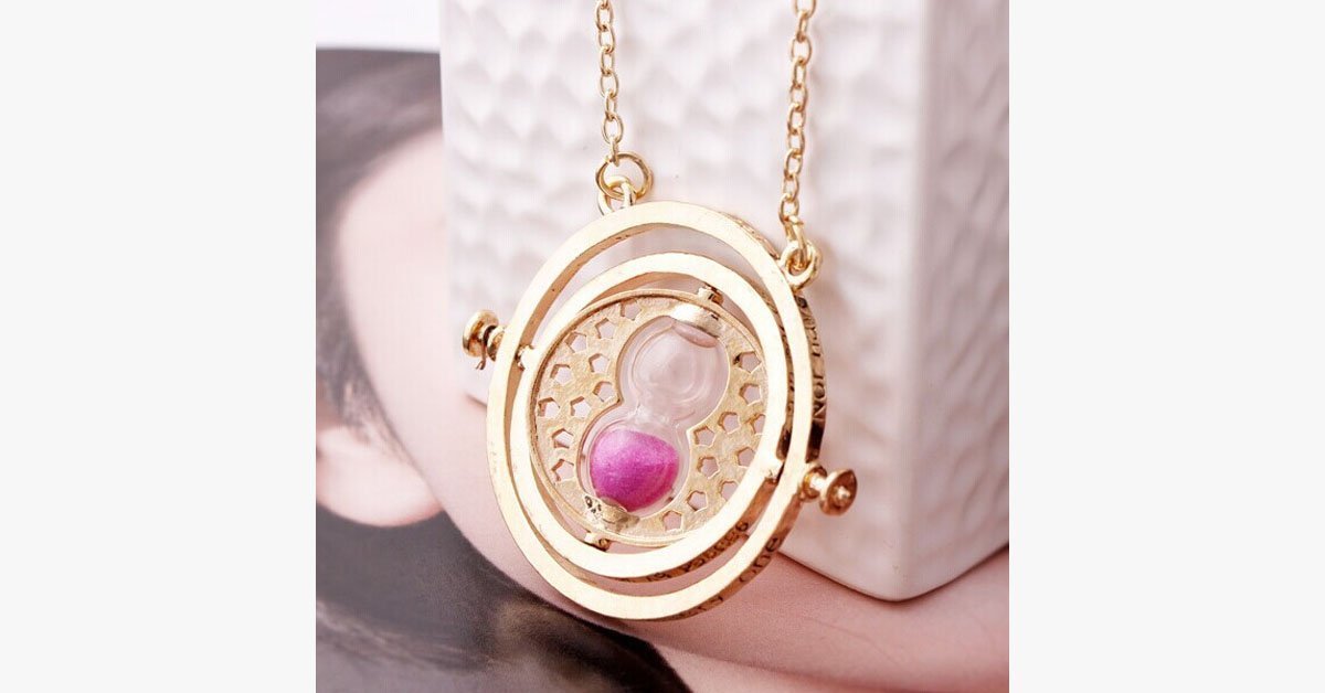 Rotating Time Turner Necklace- Escape Into The Magical World Of Harry Potter!