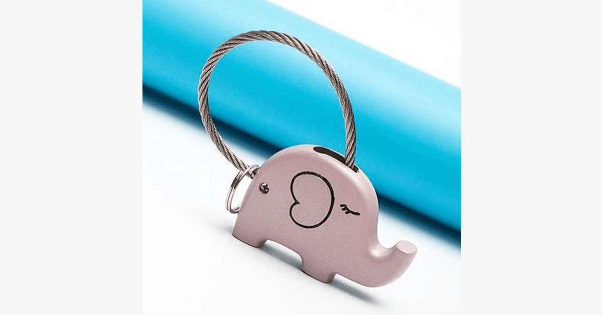 Save Elephant Love Keychain Set