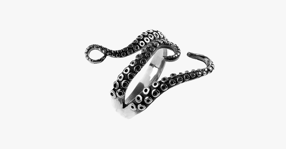 Titanium Steel Octopus Adjustable Ring