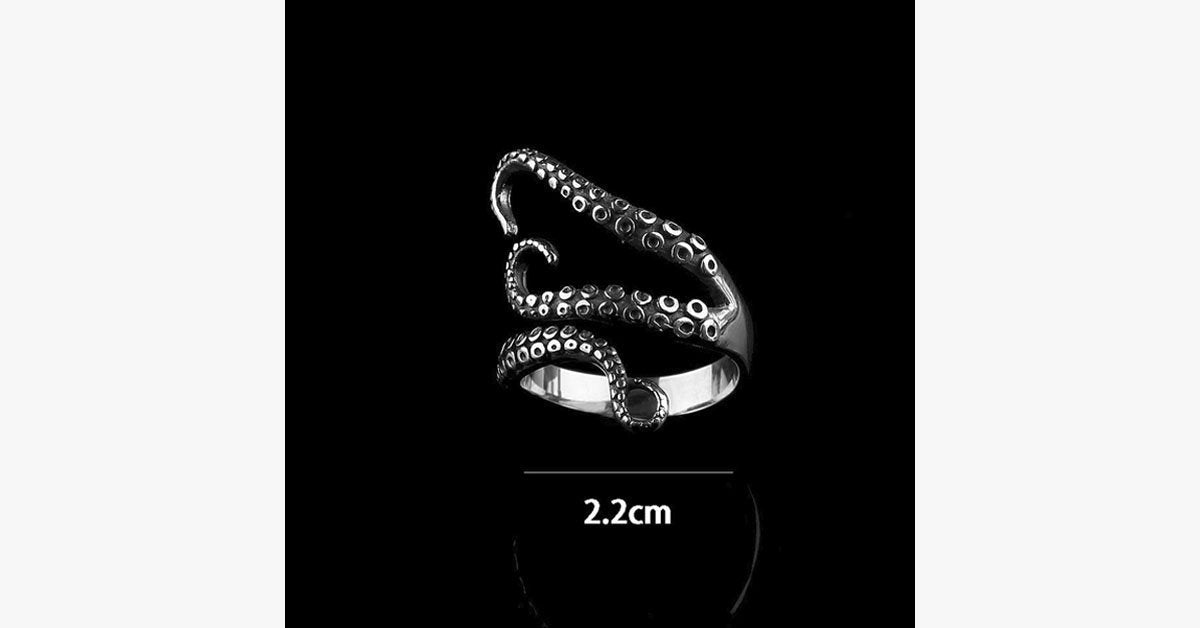 Titanium Steel Octopus Adjustable Ring