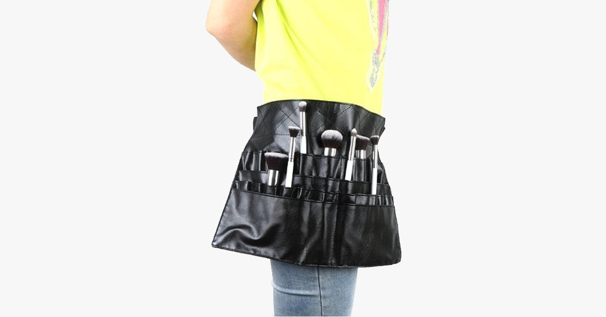 Handy Cosmetic Makeup Brush Apron – Get a Professional Touch at Your Salon