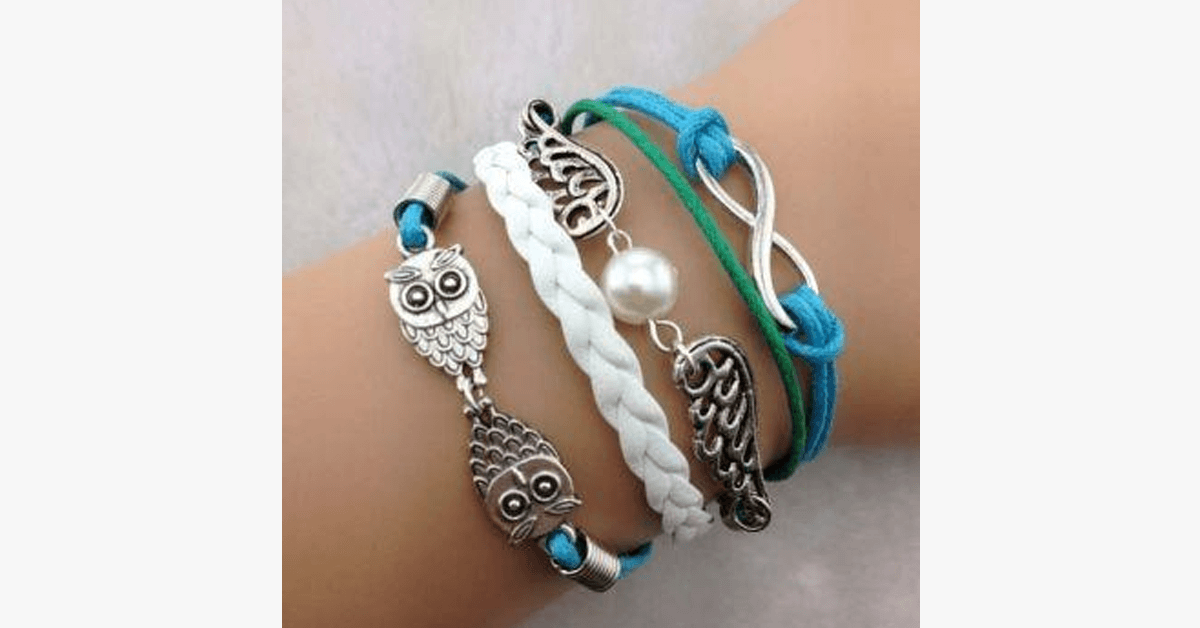 Designer Infinity and Owl Bracelet - Channel Your Inner Fashionista