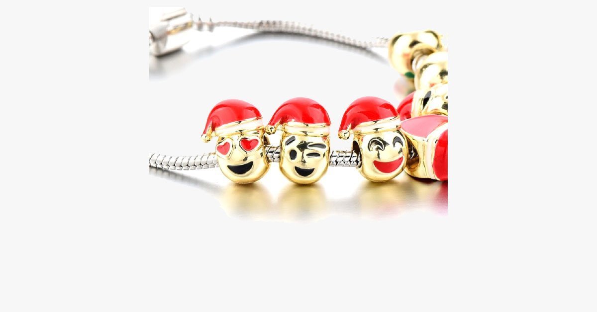 Christmas Emoji Charm Bracelet