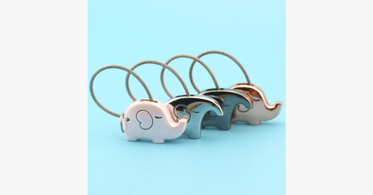 Save Elephant Love Keychain Set