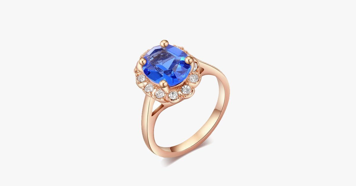 Florence Emerald Rose Gold Ring