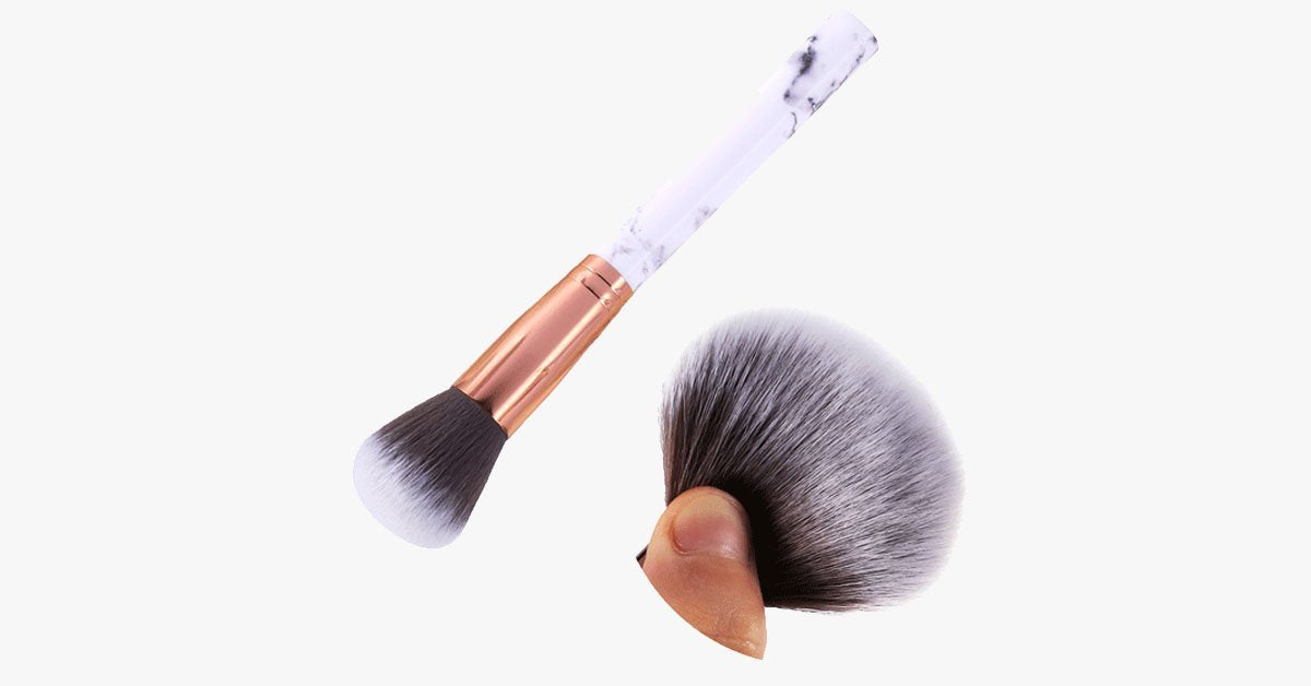 Chic Brush Set of Marble Handle Brushes-Multi-Purpose Luxurious Looking Brushes