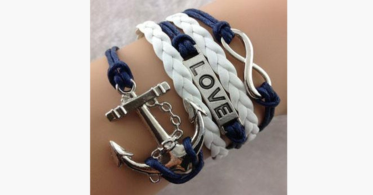 Infinity Love Anchor Bracelet