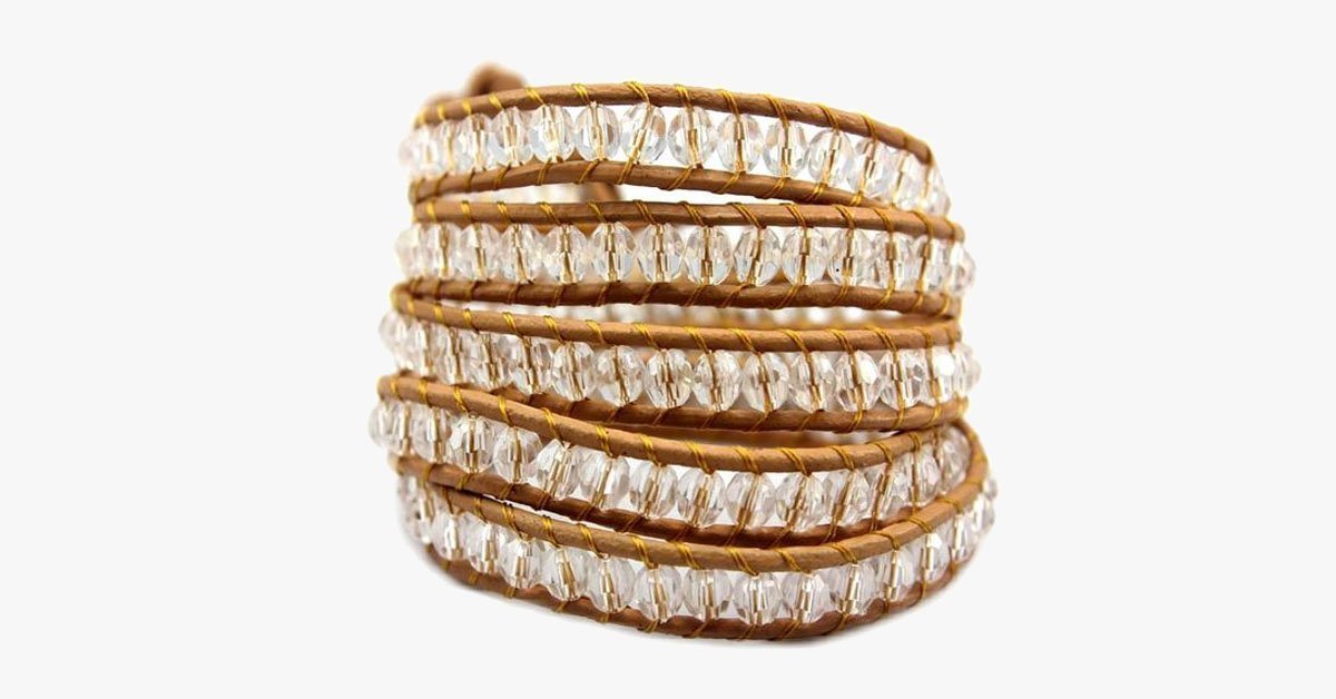 Topaz Crystal Wrap Bracelet