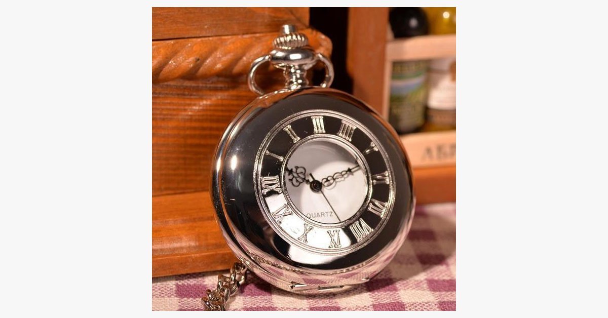 Elegant Silver Pocket Watch