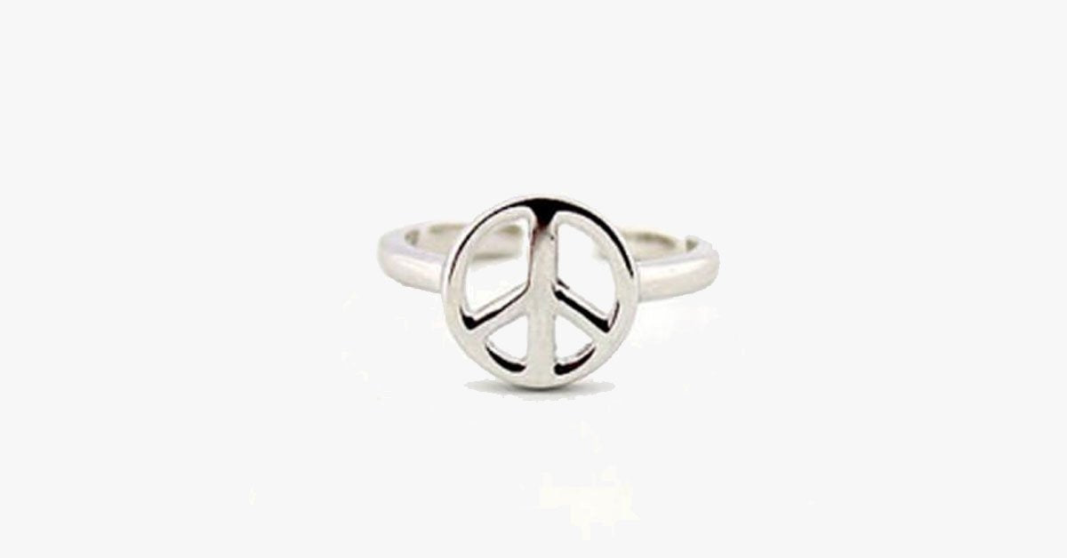 Silver Peace Toe Ring