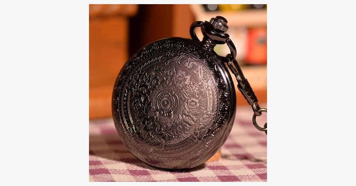 Classic Black Pocket Watch