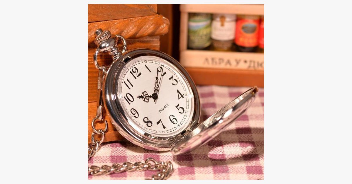 Elegant Silver Pocket Watch