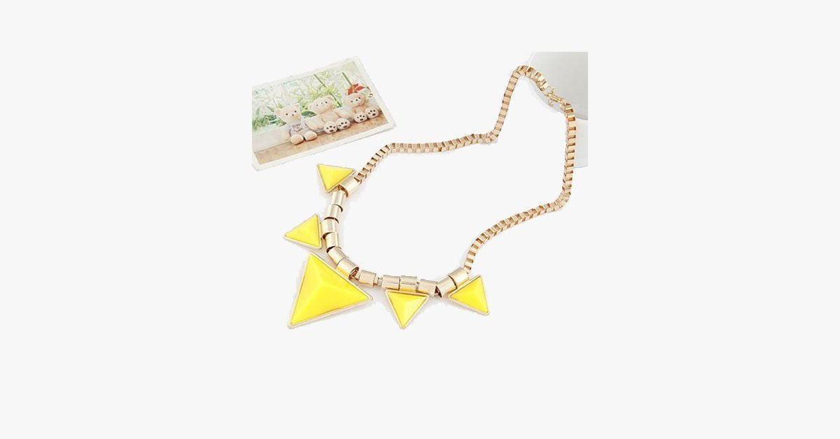 Bold Triangle Statement Necklace