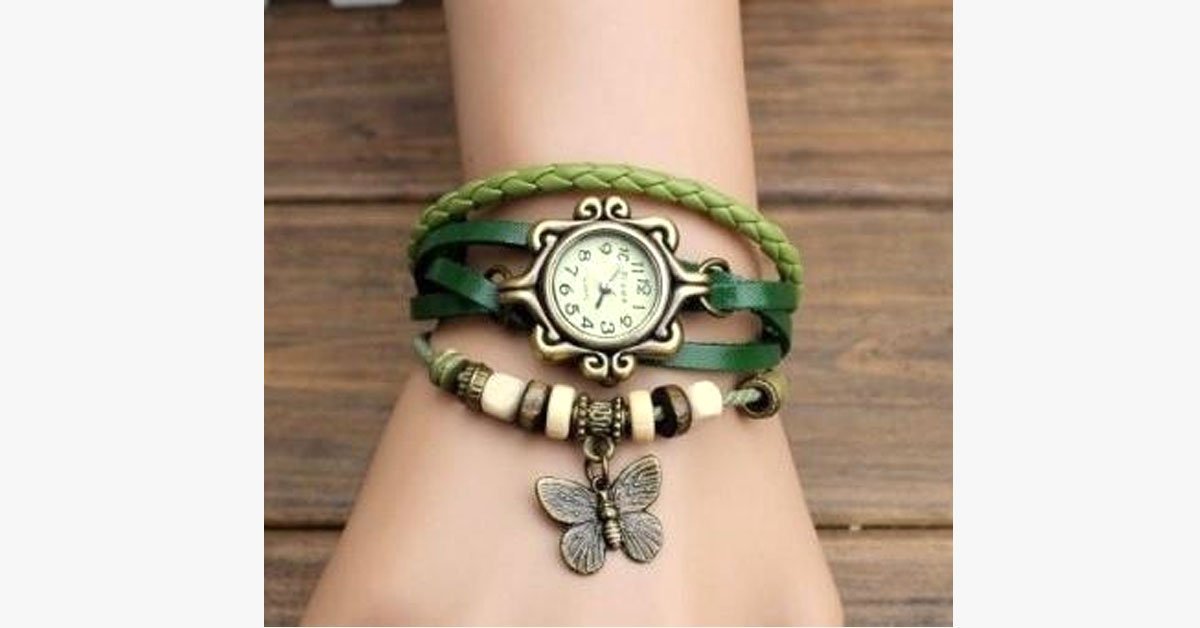 Green - Butterfly Bracelet