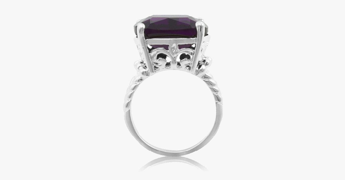 Midnight Purple Cocktail Ring
