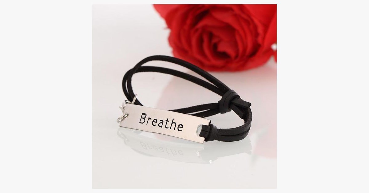 Breathe Leather Strap Bracelet
