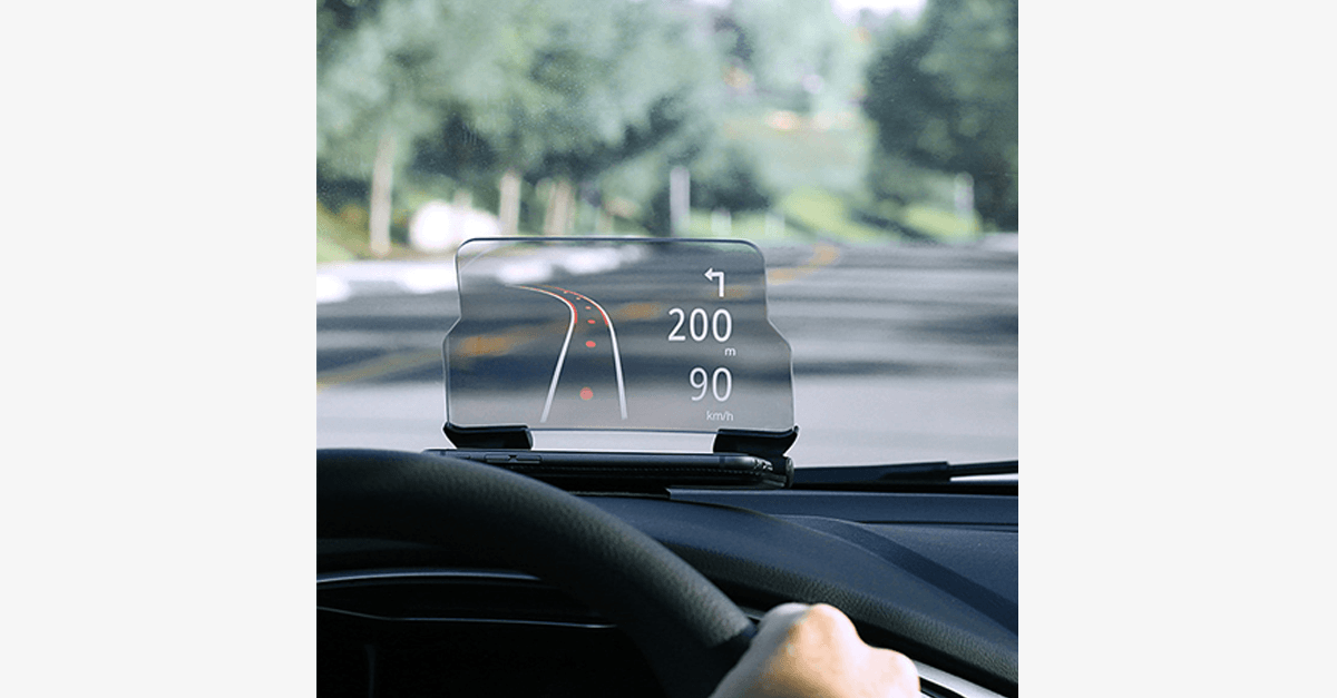 Universal Phone Holder - Foldable, Hands-Free Transparent Display - Converts Your Phone into Head-Up Display