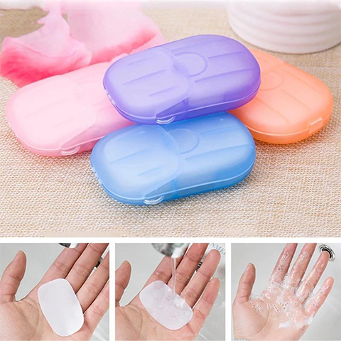 Portable Soluble Disinfectant Soap Paper (20 sheets per container)
