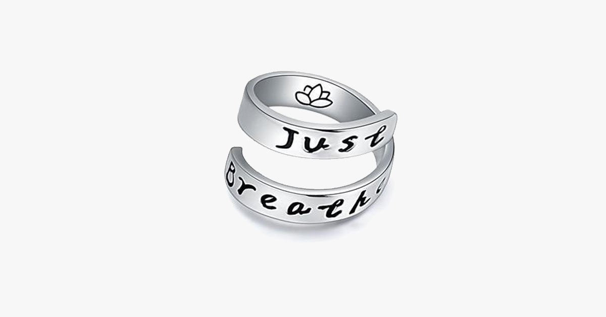 Just Breathe Hand Stamped Ring - Special Gift With An Earthy Charm!