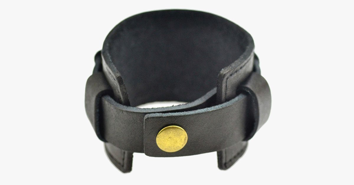 Leather Wide Cuff Bracelet