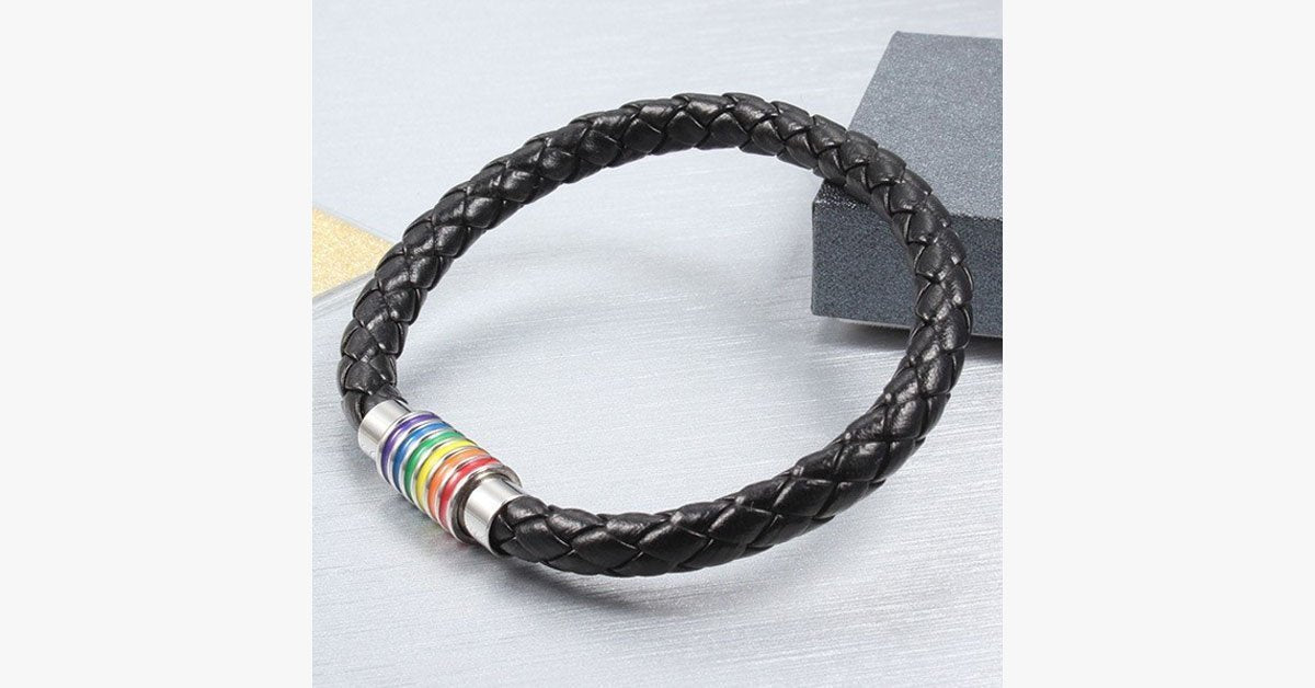 Rainbow Magnetic Bracelet - Abrasion Resistant – Show Your Support to the LGBT Community!