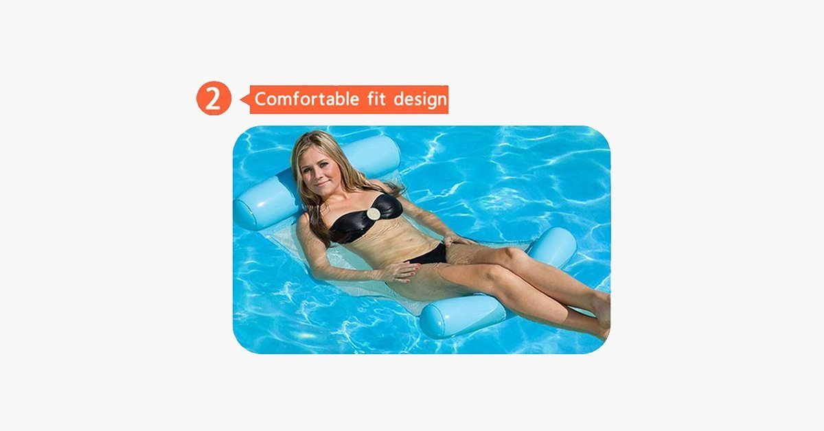 Swimming Pool Inflatable Floating Chair - Made of Plastic - Foldable, Durable & Compact - Comfortable New Design