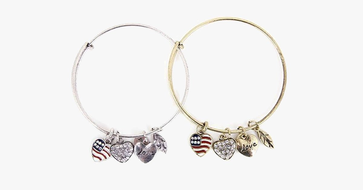 Patriot Love Charm Bangle