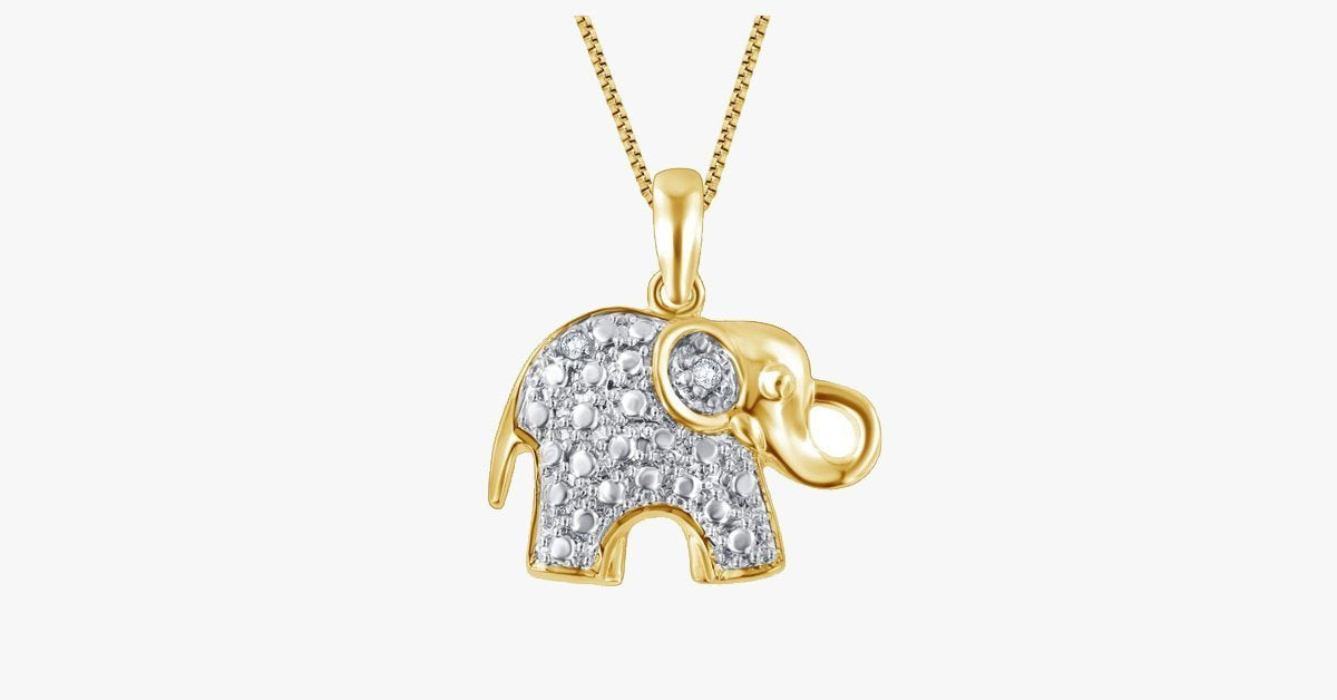 Diamond Accent Elephant Pendant