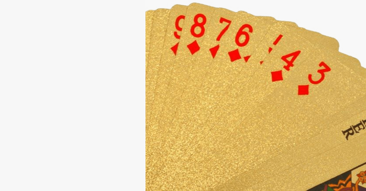 24K Gold-Plated Playing Cards with Optional Case