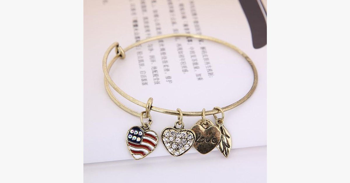 Patriot Love Charm Bangle