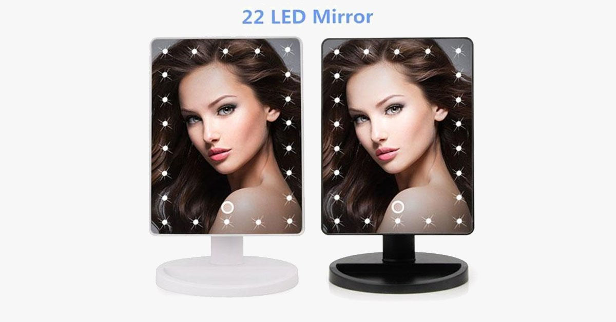 LED Sensor Beauty Mirror with 180 Degree Swivel Function - Use It in Your Way