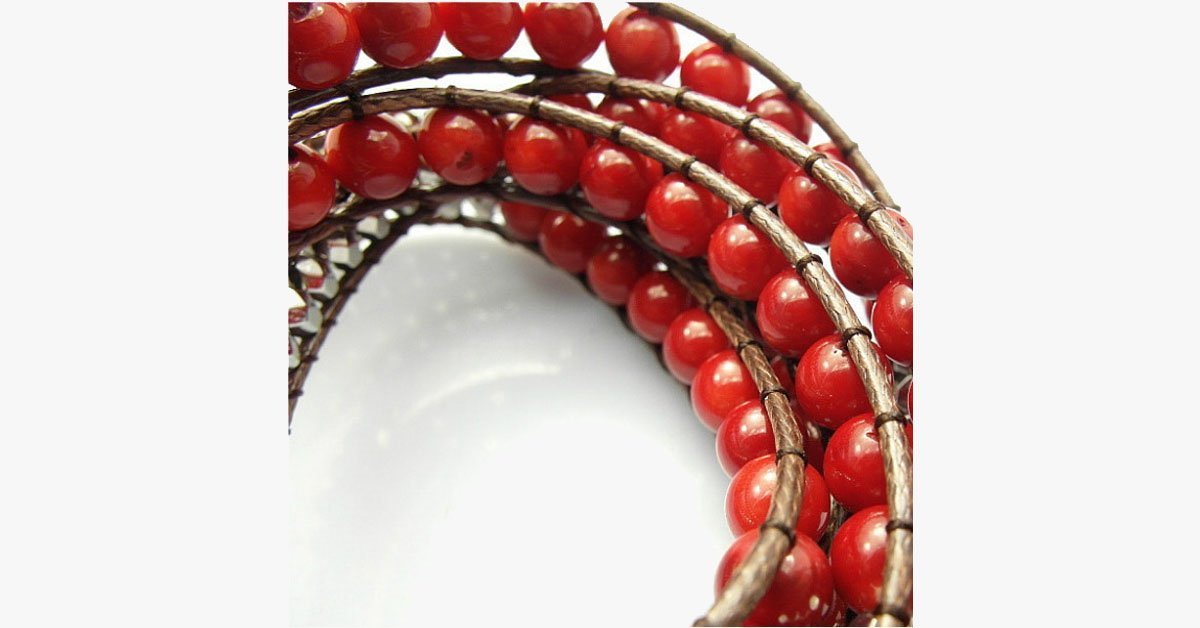 Red Desert Hex Wrap Bracelet