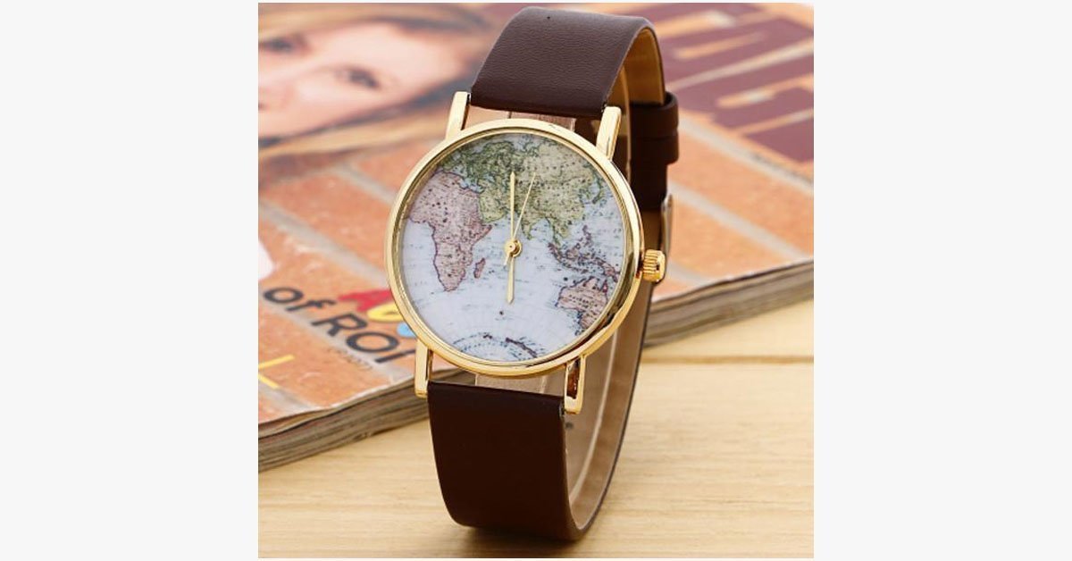 Wanderlust Leather Strap Watch