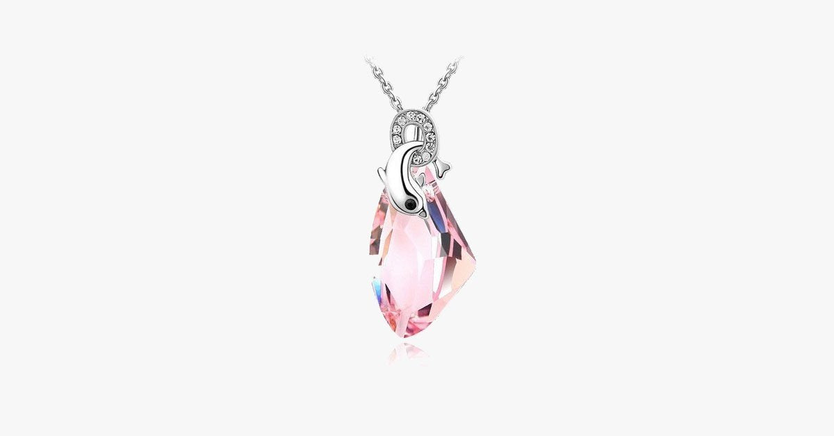 Dolphin Crystal Pendant Necklace