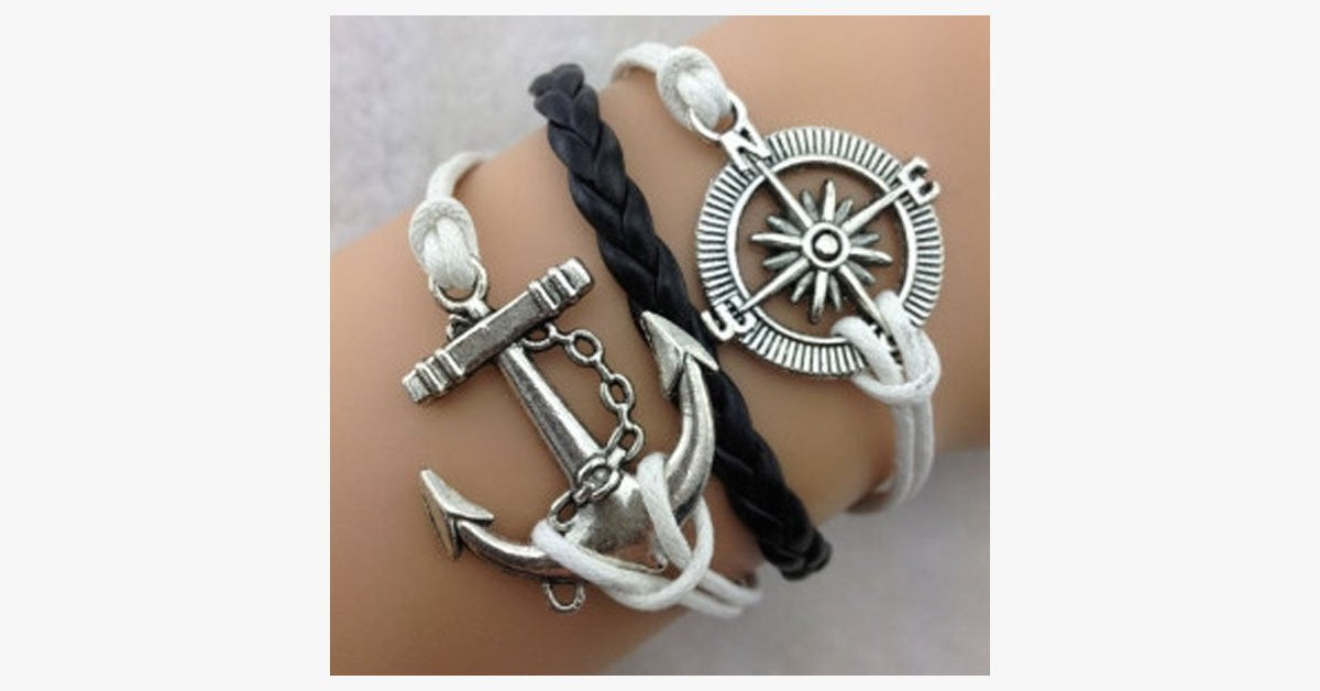 Compass Anchor Bracelet